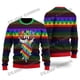 thumbnail image 3 of Suéter navideño feo con estampado 3D de Jiu Jitsu con Jesús te respalda para hombres y mujeres, suéter de punto informal de invierno MY19, 3 of 5