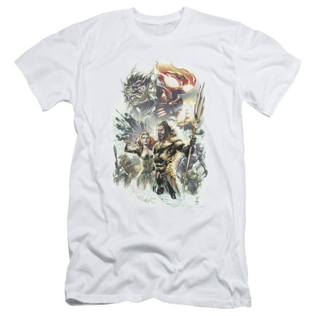 Aquaman Movie King Of Atlantis S/S Adult 30/1 T-Shirt White