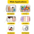 thumbnail image 3 of Pakyozj 3Pcs Travel Clear Makeup Bag Set for Women, Transparent Toiletry Bag with Zipper Portable Makeup Pouch Organizer Waterproof Small Cosmetic Bag Compact Car Bag Organizer Car Accessories, 3 of 7