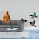 thumbnail image 2 of Estatua del Corazón de Jesús,Estatua del Sagrado Corazón de Jesús para decoración del hogar,Figura católica de Jesús,Pájaro para colgar en la pared,Arte de pared de pájaros de madera, 2 of 8
