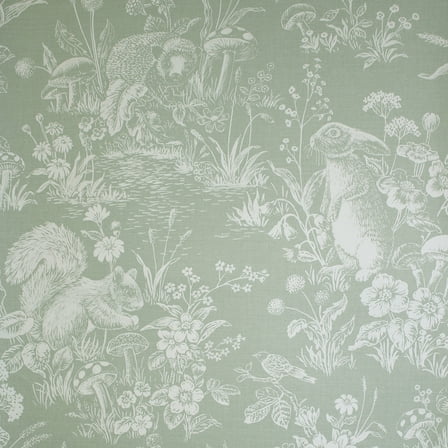 Fine Decor Eames Sage Forest Friends Wallpaper