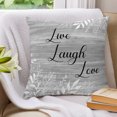 thumbnail image 3 of Pillow Covers 20x20 Set of 2, Grey Ombre Botanical Throw Pillow Covers Decorative Couch Cushion Cover, Farmhouse Shabby Vintage Leaves Microfiber Soft Square Pillowcases for Bedroom Living Room Sofa, 3 of 9