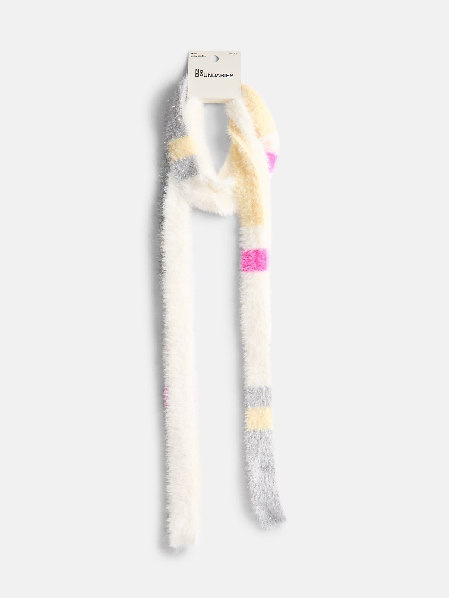 No Boundaries Women's Skinny Scarf, Buttercream Stripe