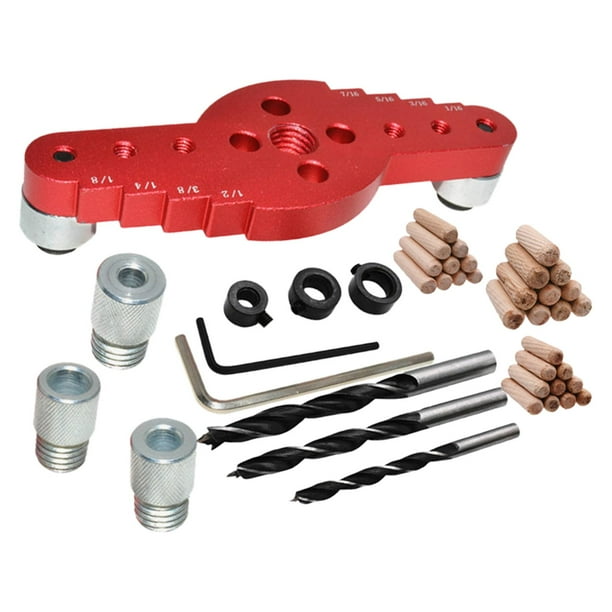 de pntil de orificio para carpintería de aleación de aluminio, carpinteros, muebles, carpintería, perforadora de guía de , de 42 piezas. Juego de 42 piezas. Gloria Plantilla de agujero de bolsillo