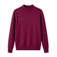 thumbnail image 5 of yillto Womens Sweaters Tops Lightweight Business Casual Long Sleeve Soft Knit Mock Neck Pullover Sweater, 5 of 5