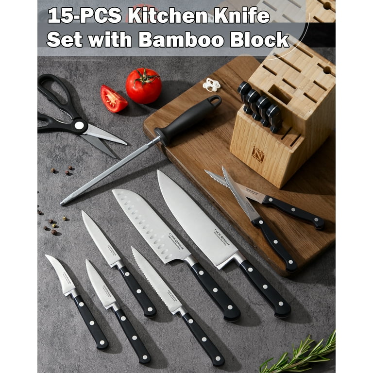 Cook N Home 15-Piece Cutlery Set, High Carbon Stainless Steel