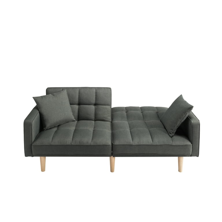 BSHTI 71.3 inch Futon Sofa Bed Modern Sleeping Chouch with 2