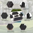 thumbnail image 3 of ALAULM 12 Pieces Outdoor Patio Furniture Set,Brown PE Rattan Sectional Patio Conversation Set with Black Seat Cushions and 2 Coffee Tables, 3 of 7