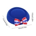 thumbnail image 3 of 4th of July Decorations Pet Bowknot Hat,Patriotic Pet Apparel Hat Headband Decor For Small Medium Dogs Cats Party,Photo Shooting,Holiday Gathering,5.12x4.33x1.26 Inch, 3 of 6