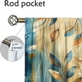 thumbnail image 6 of WNOOHIY Colorful Leaf & Floral Print Curtains,Light Filtering,Rod Pocket Design for Bedroom, Living Room,Set of 2 Panels, 6 of 8