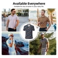 thumbnail image 5 of Picia Spaceships And Stars In Outer Space Print Men's Polo Shirt, Two-Button Closure Pique Polo Shirt, Summer Fashion Golf Shirt-X-Large, 5 of 6