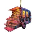 thumbnail image 1 of Hangs Garden Library Ornament Acrylic Books Stacked Book Lovers Library Bookshelf Decorations Hanging Literary Bookish For Librarian, 1 of 5