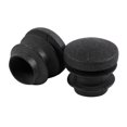 thumbnail image 2 of 60Pzs Negro Tapa del Extremo Cerrado de Plastico Inserto de Tubo Redondo Taco de Tubo 16mm, 2 of 5