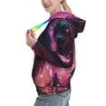 thumbnail image 2 of Fotbe Neon Futuristic Dragon Pattern Womens Long Sleeve Hoodie, Pullover Hooded Sweatshirt, Kangaroo Pocket Hoodie with Eye-catching Drawstrings-Medium, 2 of 7