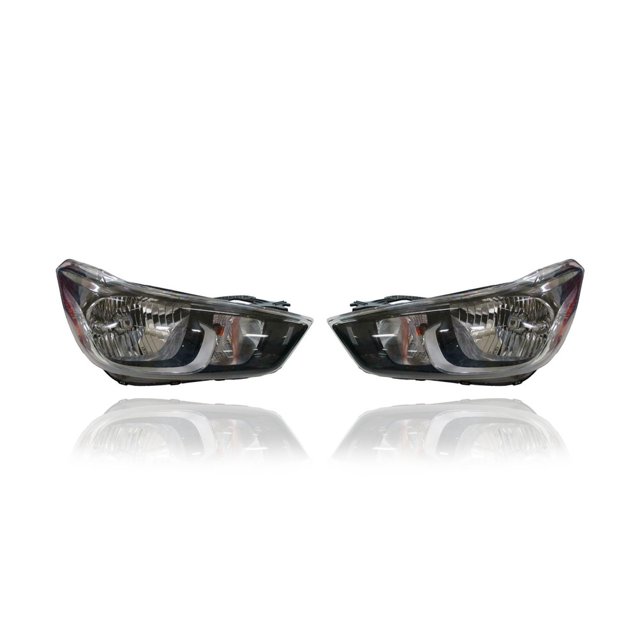 Headlight Assembly - Compatible/Replacement for '16-20 Chevrolet Spark LS/LT, 19-21 Spark-Active Model - Without Logo - Pair, Left Driver + Right Passenger Set - 42564395, 42564394