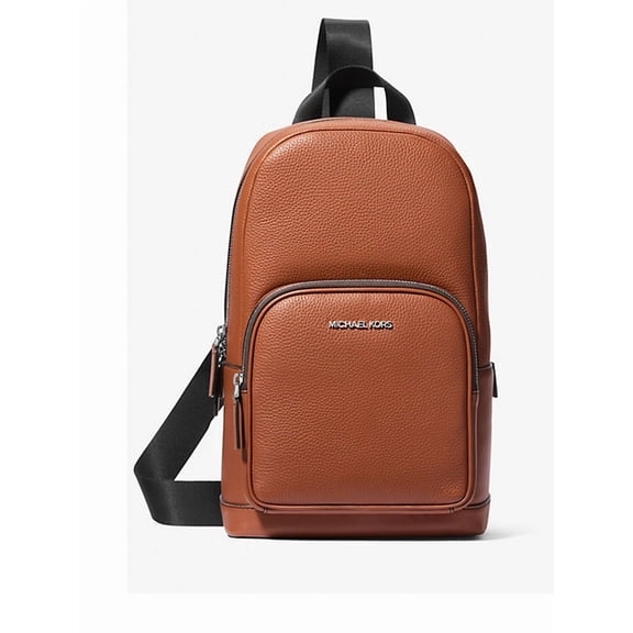 Michael Kors Outlet Cooper Pebbled Leather Sling Pack - Luggage