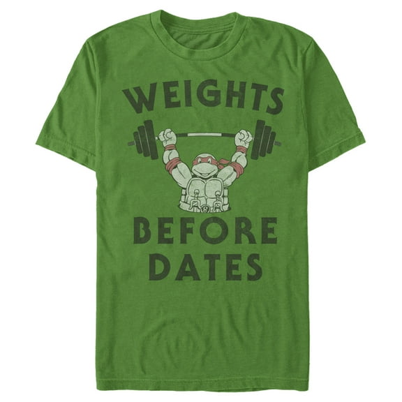 Men's Teenage Mutant Ninja Turtles Weights Before Dates Graphic Tee Kelly Green 2X Large