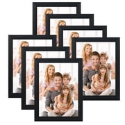 5x7 Picture Frames Set of 7, Black Photo Frames for Wall Mounting or TableTop Display