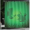 thumbnail image 4 of Ambesonne Green Shower Curtain, Tropic Banana Tree Leaf, 69"Wx75"L, Green, 4 of 5