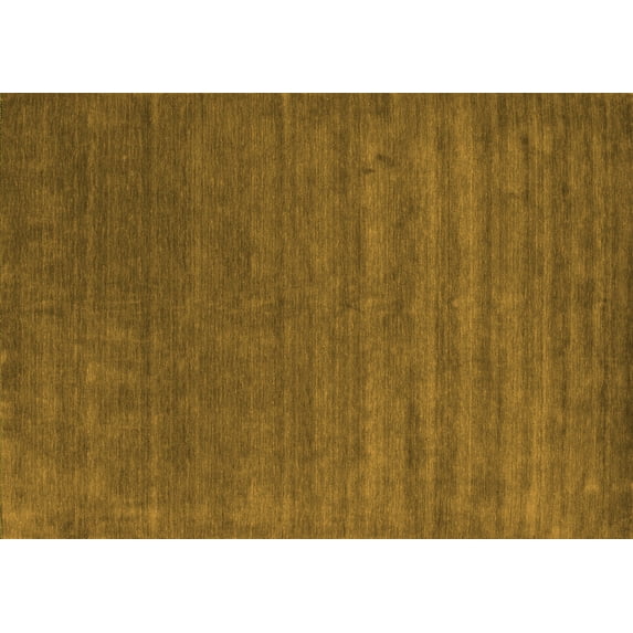 Ahgly Company Indoor Rectangle Abstract Orange Contemporary Area Rugs, 6' x 9'