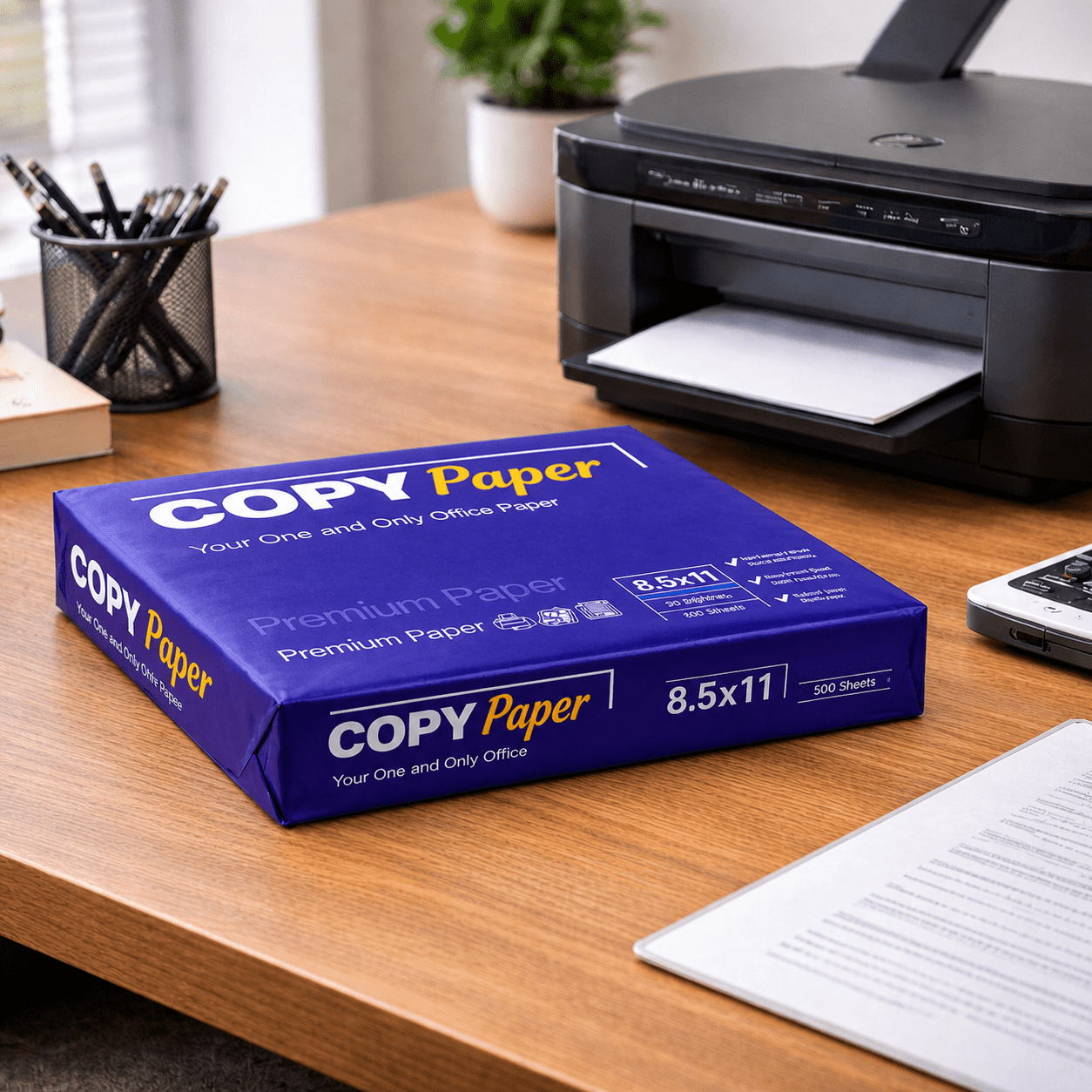 Copy Paper, 5000 Sheets, 500 Sheets/Ream, 10 Reams