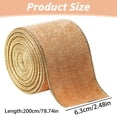 thumbnail image 3 of 1 Roll Christmas Velvet Ribbon, 6cm Wide x 2 Meter Soft Plush Velvet Ribbon with Gold Edge for Christmas Gift Wrapping Wreath Tree Hair Bow DIY Decor, Clearance Crimson Red, 3 of 7
