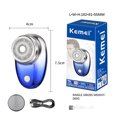 thumbnail image 3 of Maquinillas de afeitar para hombres, mini afeitadora, afeitadora portátil (2024), nueva actualización, uso con un solo botón, mini afeitadora con carga USB, ideal para casa, coche, viajes, color azul, 3 of 5
