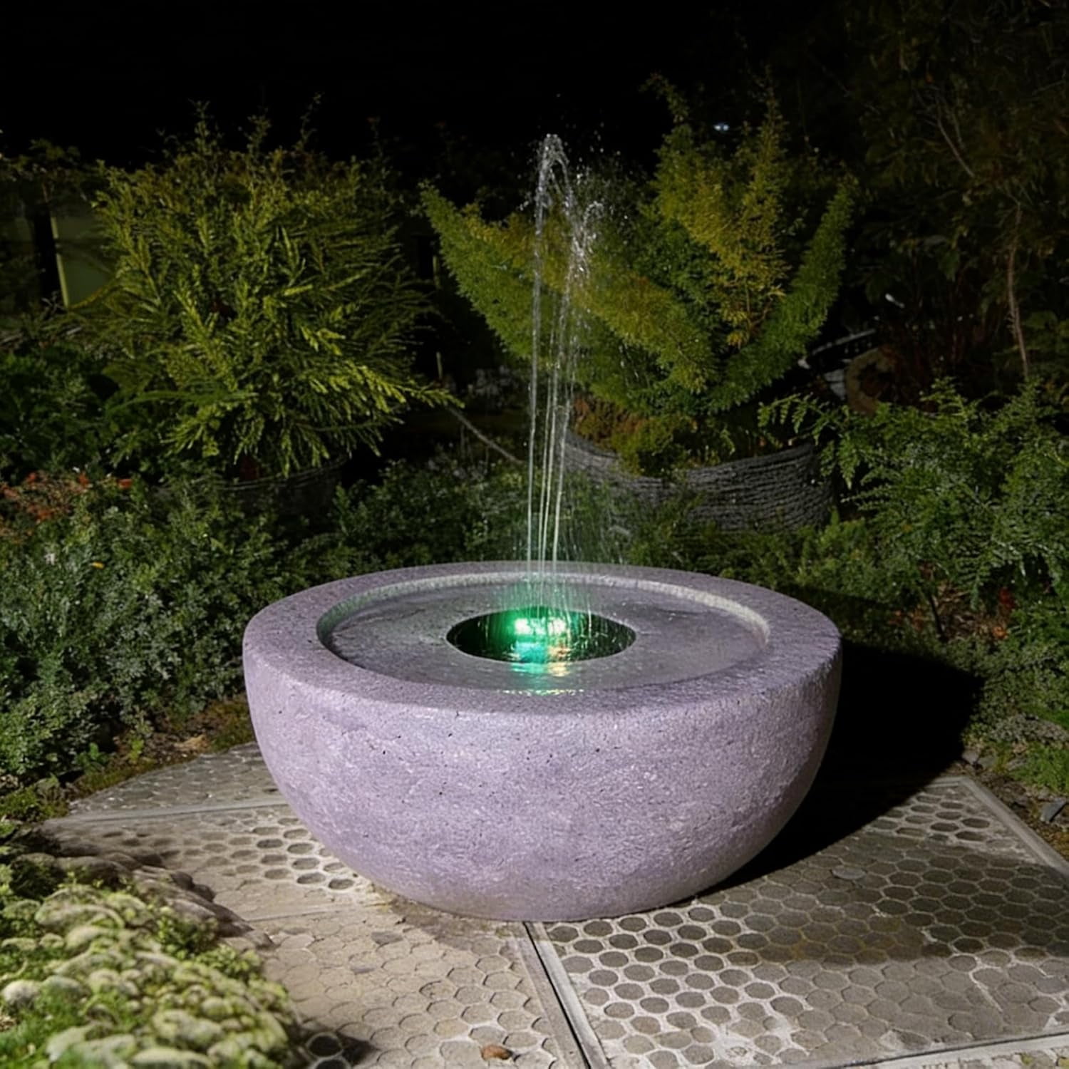 Solar Powered Outdoor Water Fountain, Cordless Garden Bowl Fountain, 14.2 Inch Resin Solar Water Feature for Patio, Backyard Decor.