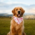 thumbnail image 4 of Adjustable Valentine's Day Pet Bandana Dog Scarf Style A, Cute Heart Pattern Dog Neck Scarf, Adorable Pet Bandana for Dogs Puppies Festive Holiday Party, Walking Grooming Photo Shooting, 4 of 4