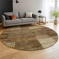 thumbnail image 6 of Addison Rugs Mayfield Premium Machine Washable Transitional Geometric Brown Round Rug, 8' x 8', 6 of 6