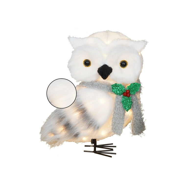 Holiday Time Light-Up Plush Owl, 18