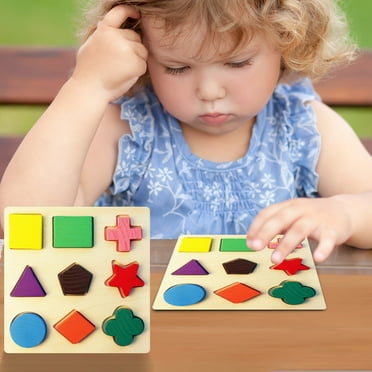 Clearance! Gallickan Puzzles for Toddlers - Wooden Shape Puzzles - Toddler Learning Toys for Kids 2 3 4  Years Boys Girls - Preschool Educational Learning Cognitive Pairing Toys