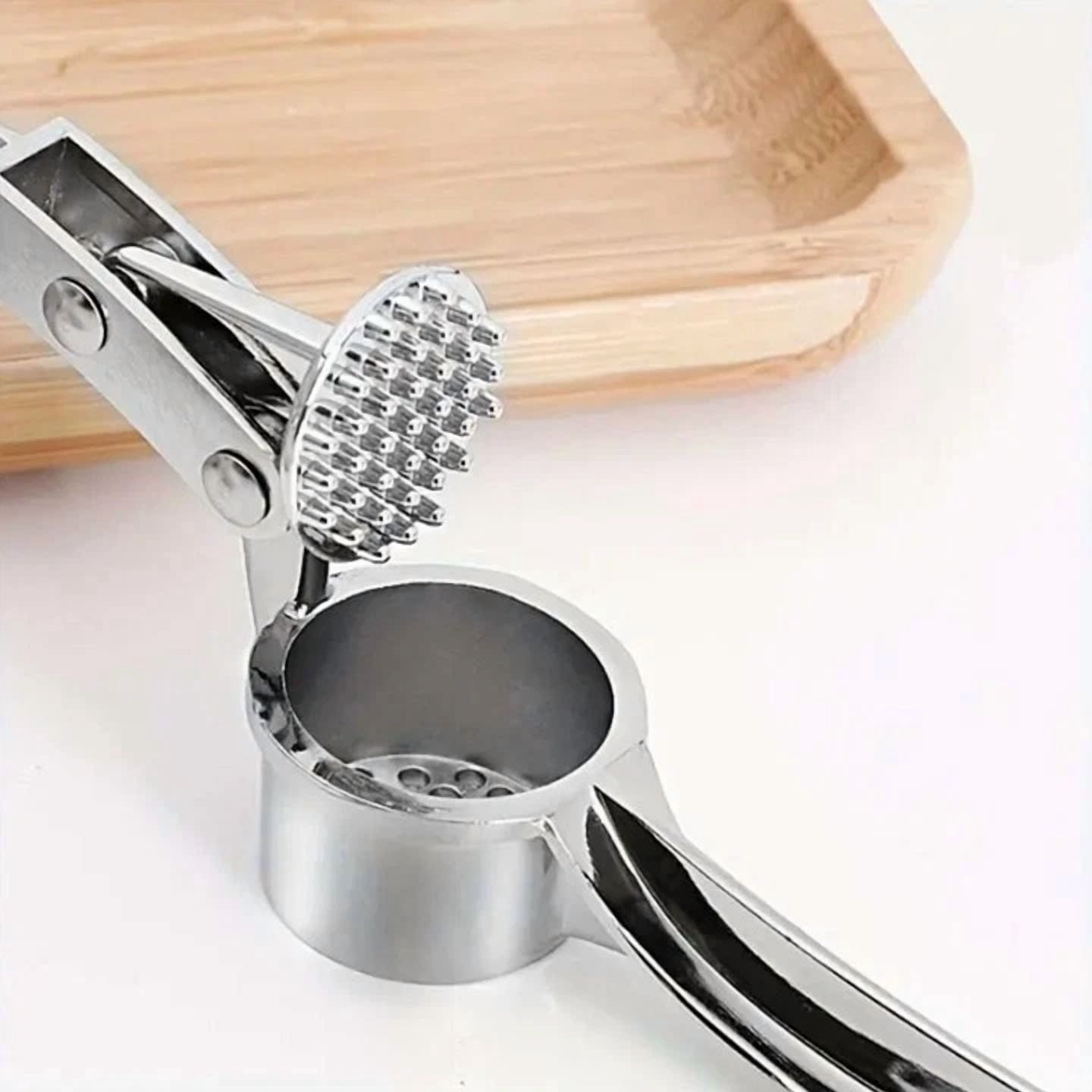 Stainless Steel Garlic Press, Manual Garlic Press With Handle, Kitchen Accessori
