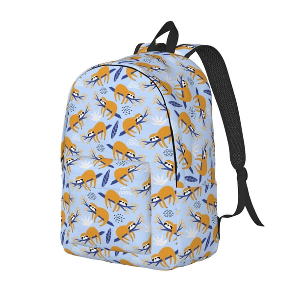 Easygdp Cute Sloth Mochila de Lona Resistente para Laptop, Compatible con Laptops de 15 a 17 pulgadas, Ideal para Escuela, Trabajo y Viajes-Small