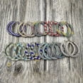 thumbnail image 5 of Juego de 6 pares de pendientes de aro de cristal de colores para mujer, superventas, baratos, color 04, 5 of 5