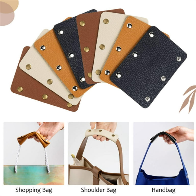 2Pcs Handbag Handle Leather Bag Wrap Covers Replacement Handle Protectors  Purse Strap Cover Handle Grip Suitcase Travel Bag Black 