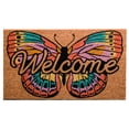 thumbnail image 1 of Coir Door Mat Butterfly - Welcome, 1 of 3