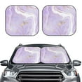 thumbnail image 2 of Cauagu Lavender Glitter Foil Stripes Cauagu {designName} Print Foldable Car Windshield Sun Shade | Front Windshield Shade for Sun | Fits Small Sedans, Mini SUVs, Hatchbacks-Large, 2 of 6