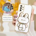 thumbnail image 3 of A 32 52 33 53 23 Luxury Plating Mirror Holder Case For Samsung Galaxy A52 A53 A32 A13 A23 A33 A73 A72 4g 5g Silicone Stand Cover, 3 of 5