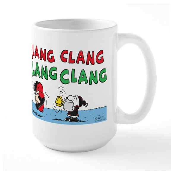 CafePress - Snoopy And Lucy Christmas Large Mug - 15 oz Ceramic Large White Novelty Mug