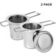 thumbnail image 1 of Paquete de 2 coladores de té, cesta de infusión de té de acero inoxidable sentada en tazas, infusores de té Evmliy para té suelto, difusor de té de malla fina, 1 of 5