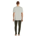 thumbnail image 3 of Hanes Men’s Ultrasoft T-Shirt and Jogger French Terry Pajama Set, 2-Piece, Sizes S-5XL, 3 of 5