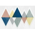 thumbnail image 2 of Mullan, Michael 24x17 Gold Ornate Wood Framed with Double Matting Museum Art Print Titled - Mod Triangles II Soft, 2 of 4