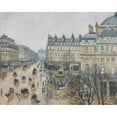 thumbnail image 2 of Camille Pissarro 24x20 Black Ornate Framed Double Matted Museum Art Print Titled: Place Du Theatre Francais, Paris; Rain (1898), 2 of 5