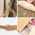 thumbnail image 3 of LinYooLi Straw Beach Bag Summer Small Woven Crossbody Bag Rattan Envelope Clutch for Travel with 2 Shoulder Straps, 3 of 5