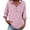 Pink, variant on Tqcoqu Womens 3/4 Sleeve Tops Dressy Casual Lapel Collar V Neck Button Up Cotton Linen Shirts Summer Beach Vacation Clothes,Army Green Women's S-XXXL
