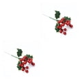 thumbnail image 3 of Yuarrent Simulación Navidad Bayas Ramas Espuma Fiesta Atmósferas Flor Navidad Guirnalda Prop Decoración Hogar 3 Ramas 3 sucursales 2Conjunto, 3 of 6