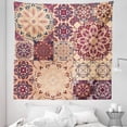 thumbnail image 1 of Vintage Tapestry, Antique Traditional Ceramic Tiles Ornamental Moroccan Image Print, Fabric Wall Hanging Decor for Bedroom Living Room Dorm, 5 Sizes, Dried Rose Ivory, by Ambesonne, 1 of 1