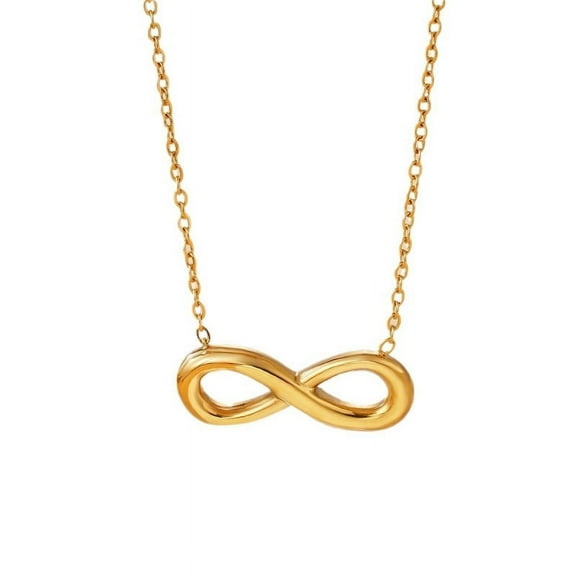 Gold Plated Infinity Pendant Necklace for Women, Love Necklace Fine Jewelry, Infinity Pendant Necklace with Chain, Eternity Pendant Necklace, Gold Plated Jewelry, Infinity Style Necklace for Women