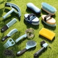 thumbnail image 4 of 14-in-1 Professional  Grooming Kit with Storage Bag, Soft & Hard Brushes, Curry Comb, Hoof Pick for Detangling and Care, 4 of 6